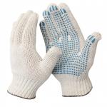 Перчатки х/б 7,5 класс,(7) с ПВХ (белые)