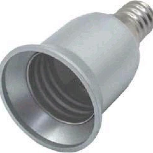 Переходник с цоколя E14 на E27 Серебяный Ecola  A4T17SEAY