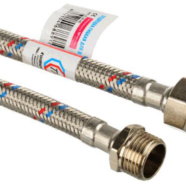 Гибкая подводка для воды 20 см внутренняя/наружная TР-сантехника 26552