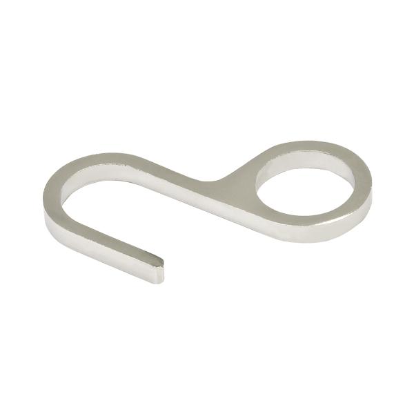 Крючок для рейлинга одинарный , хром, гальваника 58131