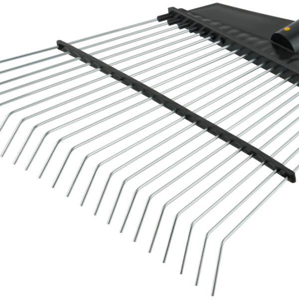 Грабли веерные проволочные КУРС  (пластмассовая основа), 22 зуба, 290х430 мм, без черенка 76943