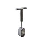 Держатель овальной трубы регулируемый торцевой, хром, гальваника 59231