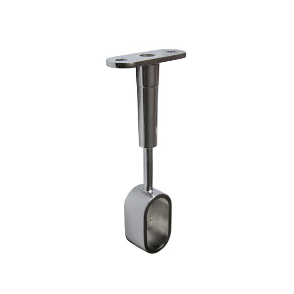 Держатель овальной трубы регулируемый торцевой, хром, гальваника 59231