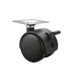 Колесная опора с площадкой d=40, 38х38х1,2 с тормозом 10521