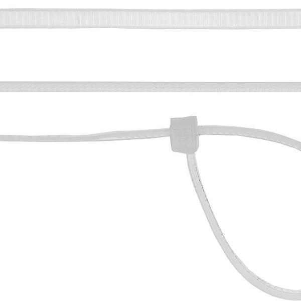 Кабельные стяжки белые ХС-Б, 2.5 x 160 мм, 100 шт,нейлоновые, СИБИН 3786-25-160