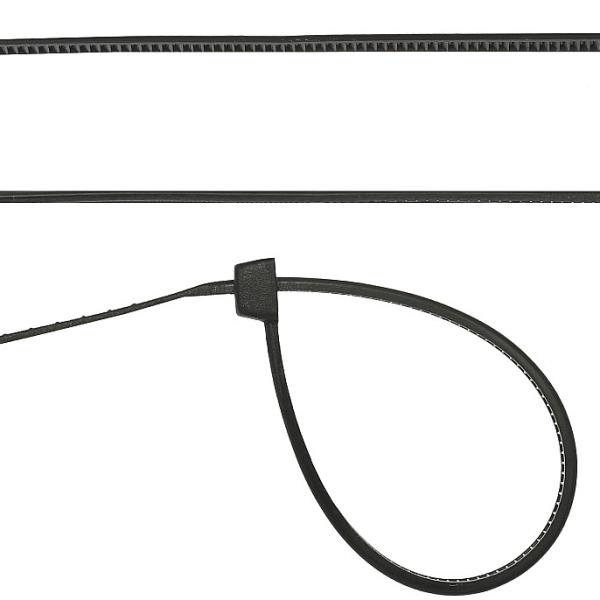 Кабельные стяжки черные ХС-Ч, 4.8 x 400 мм, 100 шт,нейлоновые, СИБИН 3788-48-400