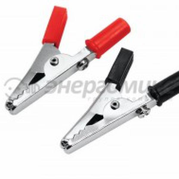 Зажим "крокодил" 5А 55мм в изоляторе красный с болтом REXANT 16-0006